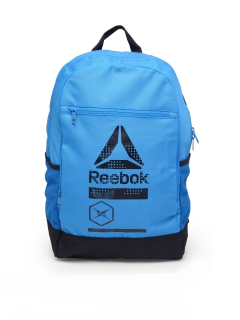 Reebok Unisex Blue & Black Brand Logo Backpack Image
