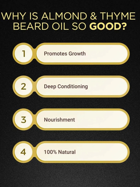 THE MAN COMPANY Set of Beard Booster Almond+Thyme Beard Oil (30ml) & Derma Roller - Image 5