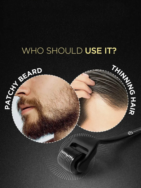 THE MAN COMPANY Set of Beard Booster Almond+Thyme Beard Oil (30ml) & Derma Roller - Image 3