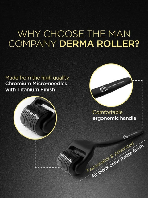 THE MAN COMPANY Set of Beard Booster Almond+Thyme Beard Oil (30ml) & Derma Roller - Image 4