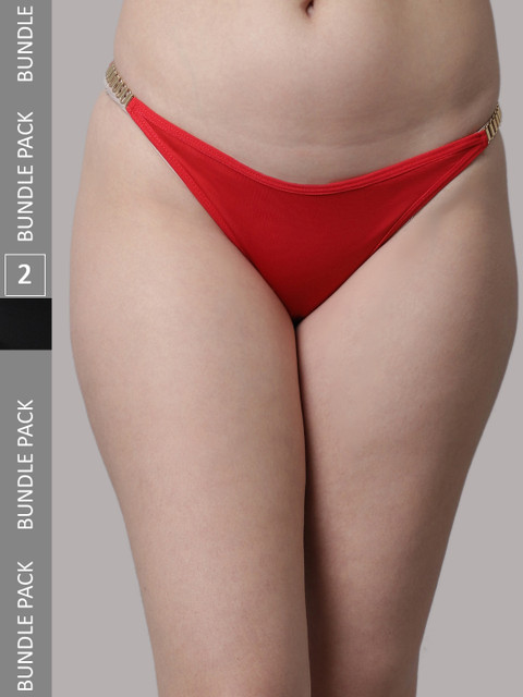 PrettyCat Women Pack Of 2 Seamless Thongs PC-PA-6086