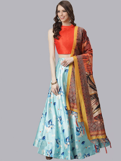 Kaizen TEXO FAB Semi-Stitched Lehenga & Unstitched Blouse With Dupatta