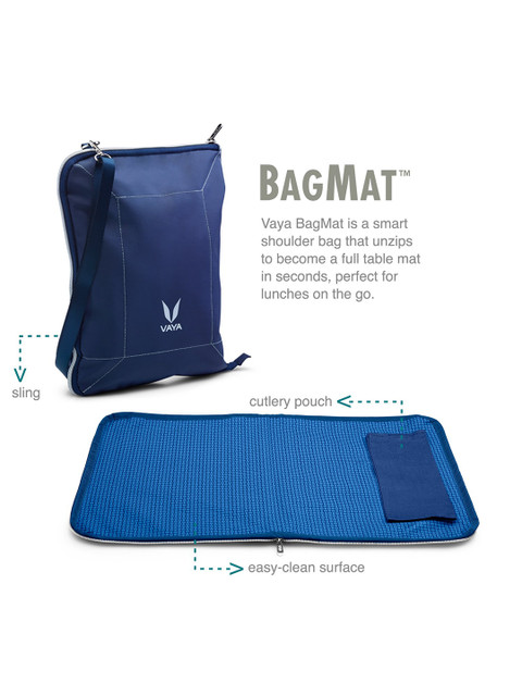 Vaya Bagmat Brand Logo Printed Cotton Sling Travel Lunch Bag - Image 2