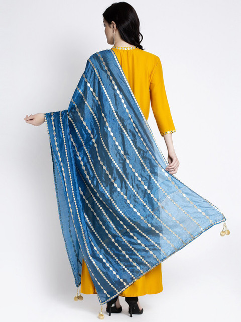 Clora Creation Striped Dupatta with Gotta Patti - Image 4