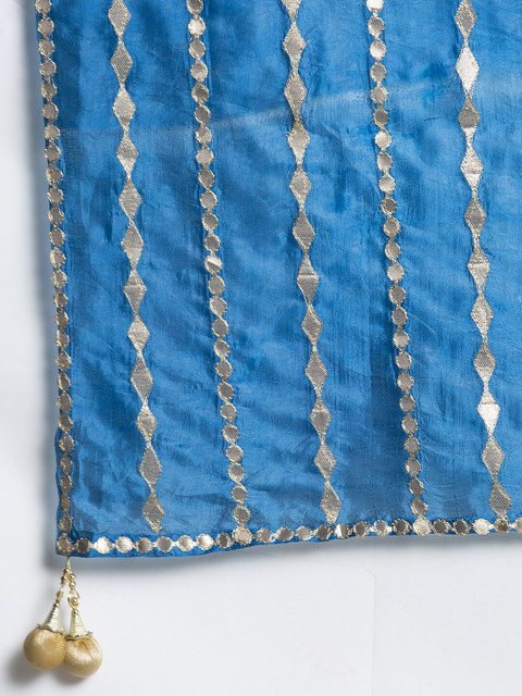 Clora Creation Striped Dupatta with Gotta Patti - Image 2