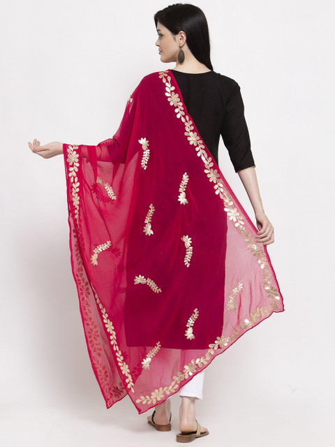Clora Creation Embroidered Dupatta with Gotta Patti - Image 4
