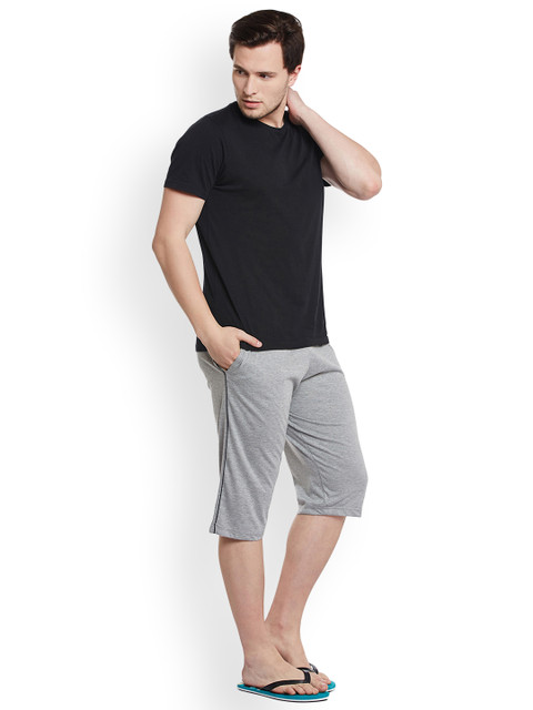 MACK JONNEY Grey Lounge Shorts C1-MELANGE01 - Image 5