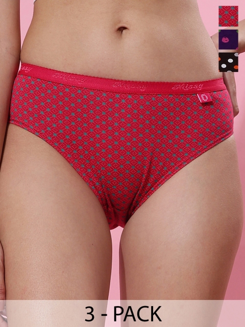 Dollar Missy Pack of 3 Deep Printed Outer Elasticated Hipster Panty MMBB-101P-ASST02-PO3