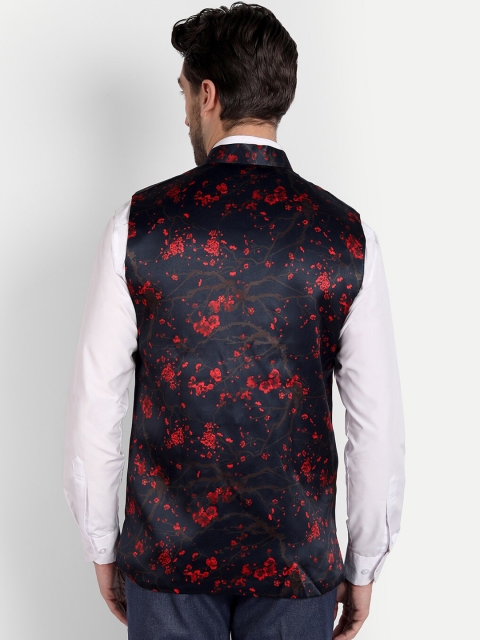 Vandnam Fabrics Men Floral Printed Nehru Jacket - Image 4