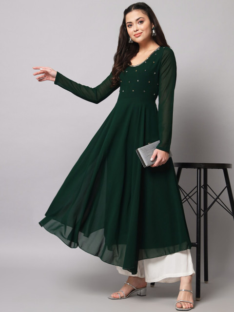Poshak Hub Women Indie Prints Georgette Anarkali Kurta - Image 6