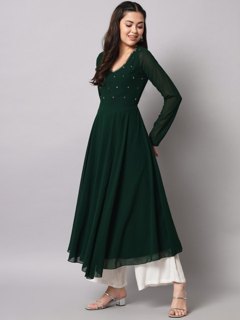 Poshak Hub Women Indie Prints Georgette Anarkali Kurta - Image 4