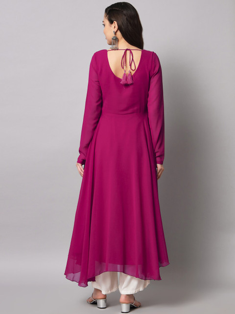 Poshak Hub Women Indie Prints Georgette Anarkali Kurta - Image 5