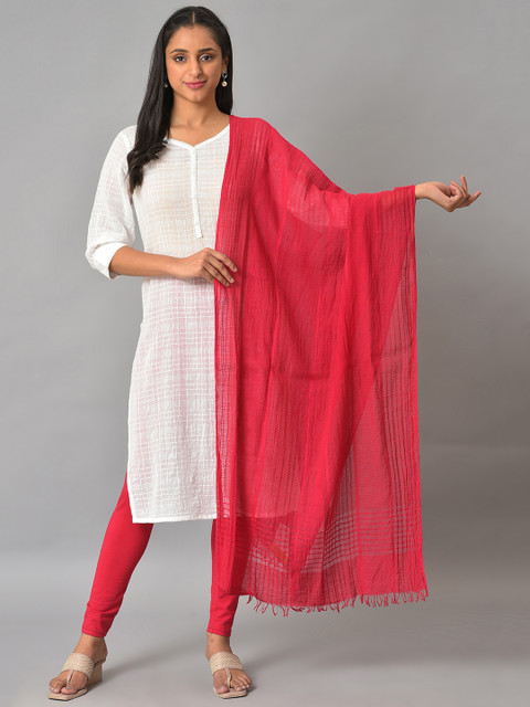 AURELIA Cotton Blend Tasselled Dupatta