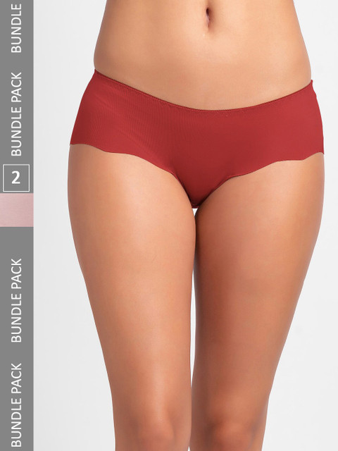 FashionRack Women Pack Of 2 Assorted Cotton Hipster Briefs