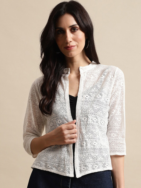 UnaOne Women Embroidered Shrug