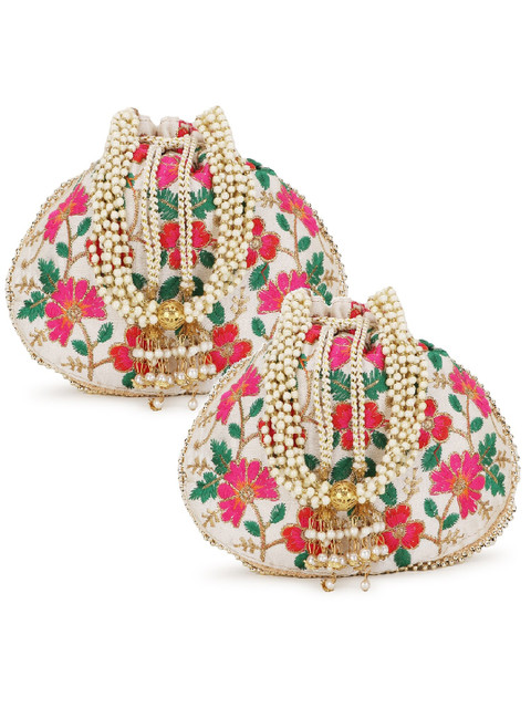 Anekaant Embroidered Potli Clutch