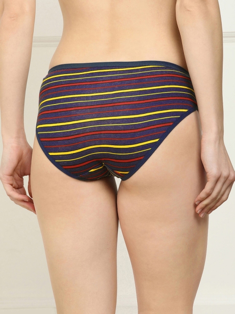 AROUSY Women Pack Of 6 Striped Low-Rise Hipster Briefs - Image 4
