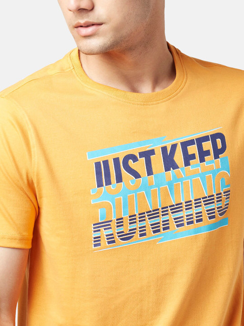 Ajile by Pantaloons Men Typography Printed Slim Fit Cotton T-shirt - Image 2