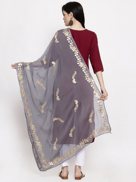 Clora Creation Embroidered Dupatta with Gotta Patti - Image 4