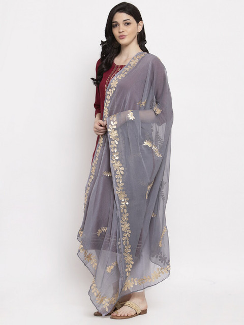 Clora Creation Embroidered Dupatta with Gotta Patti - Image 3