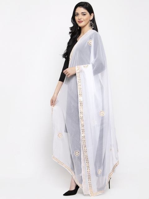 Clora Creation Embroidered Dupatta with Gotta Patti - Image 3