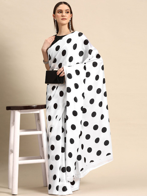 Anouk Printed Satin Saree - Image 3