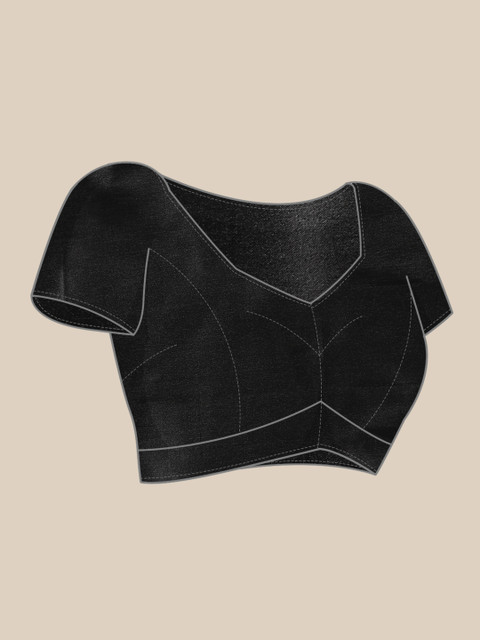 Anouk Printed Satin Saree - Image 7