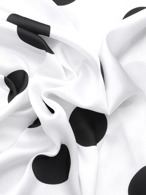 Anouk Printed Satin Saree - Image 6