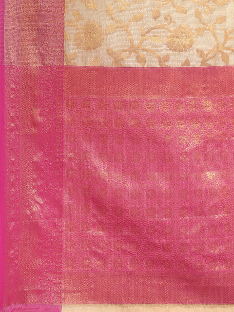 Silk Land Floral Zari Tissue Mysore Silk Saree