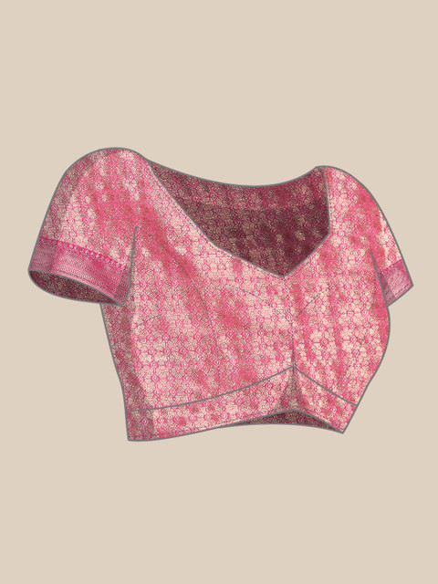 Silk Land Woven Floral Art Silk Chanderi Digital Print Saree - Image 6