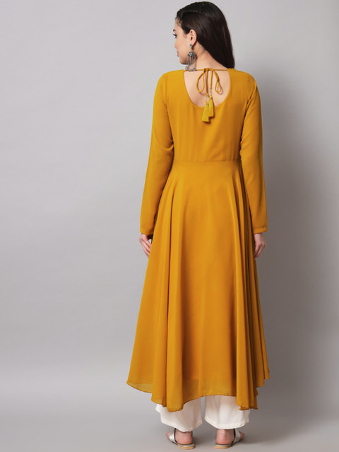 Poshak Hub Women Embellished Georgette Anarkali Kurta - Image 5