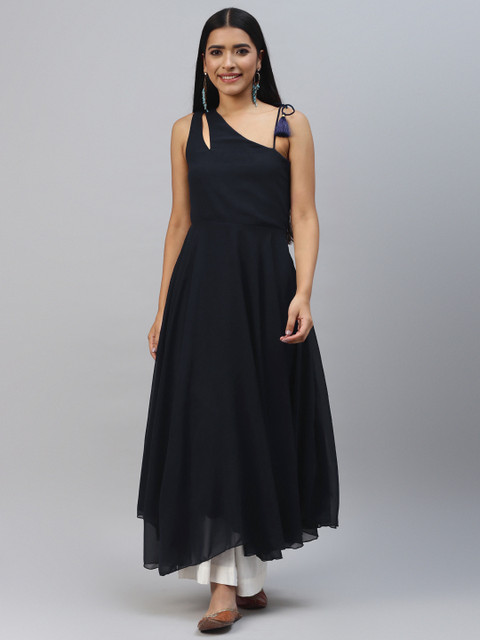 Poshak Hub Women Georgette Anarkali Kurta