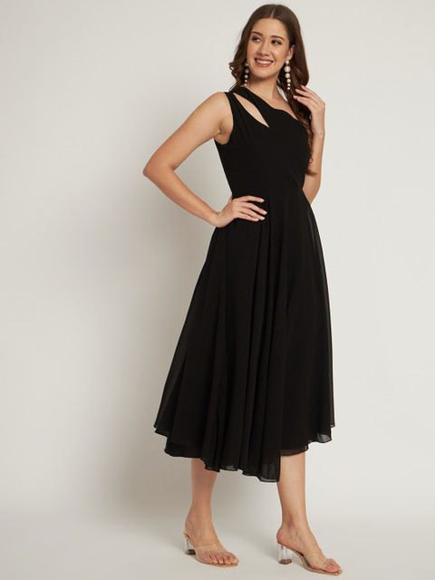 Poshak Hub Women Stylised Neck Georgette Anarkali Kurta - Image 3