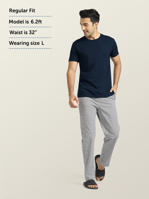 XYXX Men Checked Pure Cotton Lounge Pants - Image 5