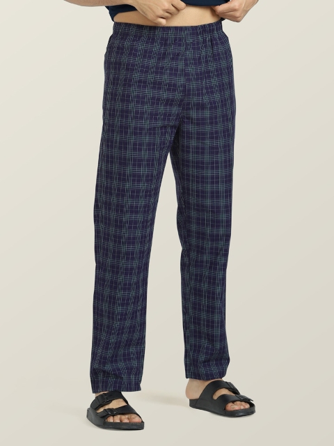 XYXX Men Checked Cotton Lounge Pants - Image 2