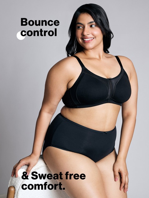 Nykd Plus Size Seamless Full Support M-Frame Cotton Full Coverage Bra - NYB101 - Image 3