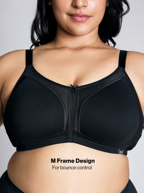Nykd Plus Size Seamless Full Support M-Frame Cotton Full Coverage Bra - NYB101 - Image 4