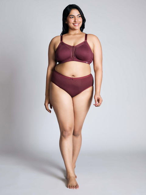 Nykd Plus Size Seamless Full Support M-Frame Cotton Full Coverage Bra - NYB101