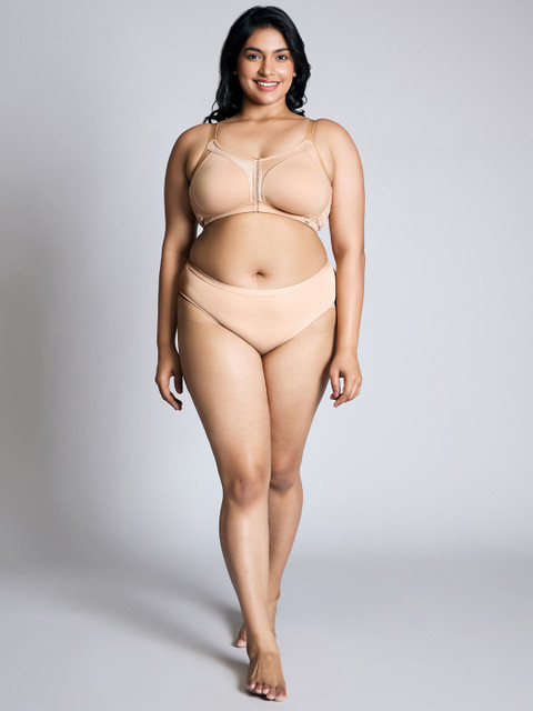 Nykd Plus Size Seamless Full Support M-Frame Cotton Full Coverage Bra - NYB101