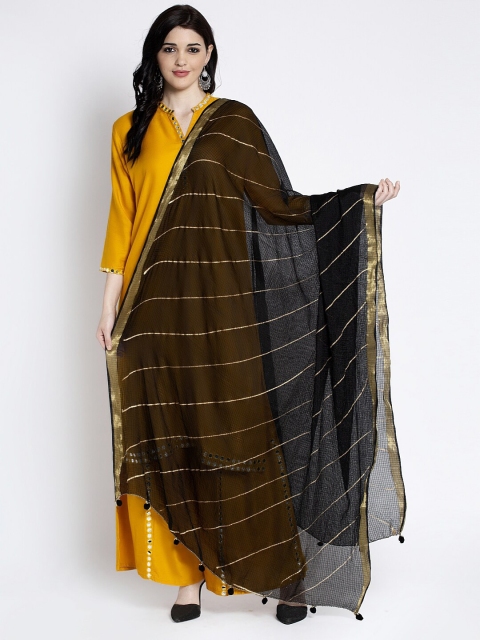 Clora Creation Striped Kota Leheriya Dupatta