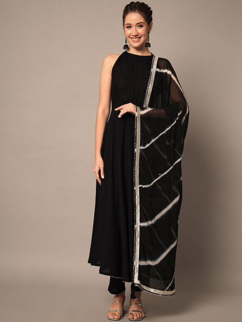 Meeranshi Women Gotta Patti Liva Fusion Kurta & Trousers With Dupatta