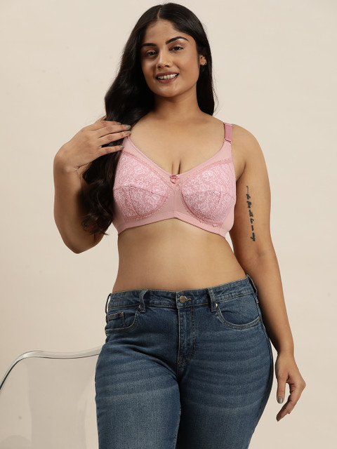 Sztori X fwd Pink Plus Size Medium Coverage Lace Bra - Image 4