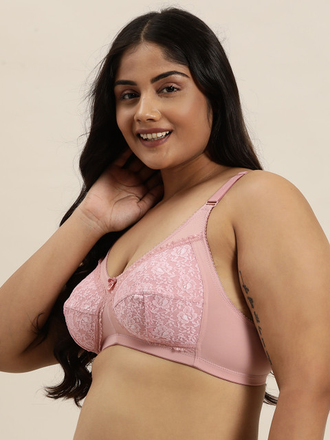 Sztori X fwd Pink Plus Size Medium Coverage Lace Bra - Image 2