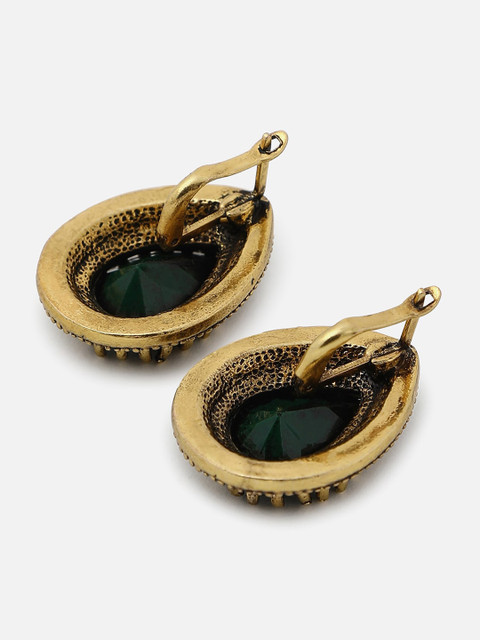 SOHI Gold-Plated Teardrop Shaped Studs Earrings - Image 4
