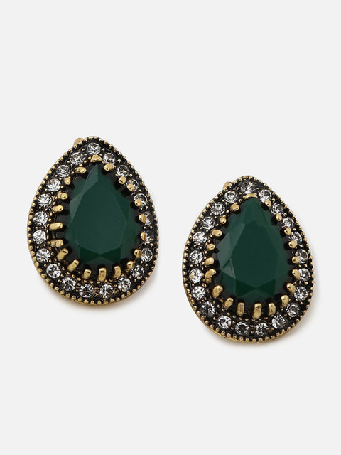 SOHI Gold-Plated Teardrop Shaped Studs Earrings - Image 3