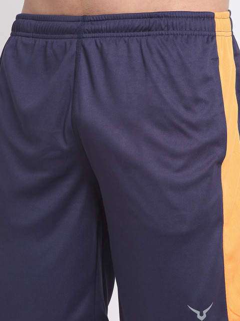 Invincible Men Navy and Orange Training Shorts - Image 5