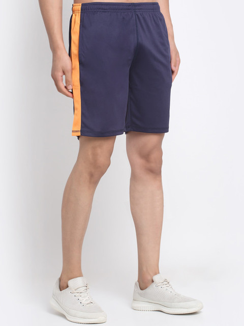 Invincible Men Navy and Orange Training Shorts - Image 3