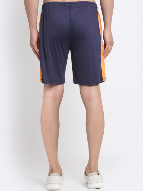 Invincible Men Navy and Orange Training Shorts - Image 4