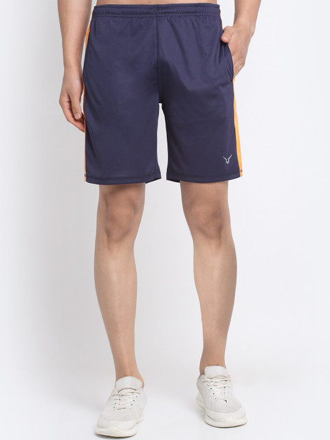 Invincible Men Navy and Orange Training Shorts - Image 2