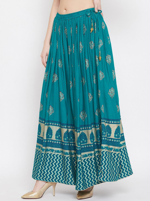 Clora Creation Printed Flared Maxi Skirt - Image 3